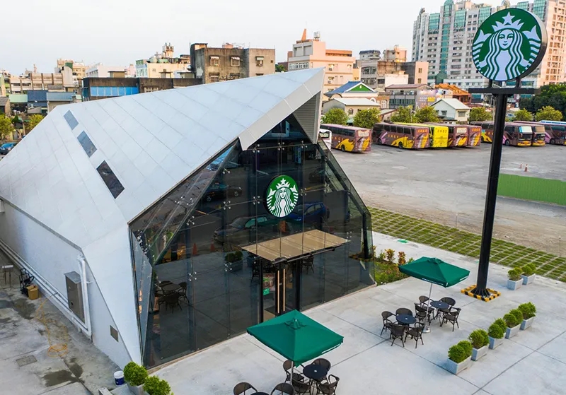 海南深圳餐饮空间设计星巴克台湾北港开新店