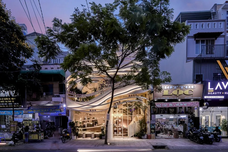海南好一座城市鸟巢，好一个咖啡厅餐饮空间设计